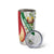 Belarus National Emblem Tumbler Cup with Green Red Gold Floral Folk Pattern Design