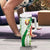 Belarus National Emblem Tumbler With Handle with Green Red Gold Floral Folk Pattern Design