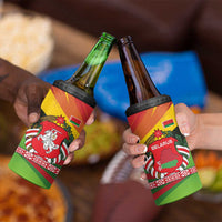 Belarus Red and Yellow National Crest 4 in 1 Can Cooler Tumbler with Pahonia Knight and Folk Motif Design