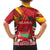 Belarus Red and Yellow National Crest Family Matching Summer Maxi Dress and Hawaiian Shirt with Pahonia Knight and Folk Motif Design