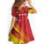 Belarus Red and Yellow National Crest Family Matching Summer Maxi Dress and Hawaiian Shirt with Pahonia Knight and Folk Motif Design