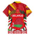 Belarus Red and Yellow National Crest Family Matching Summer Maxi Dress and Hawaiian Shirt with Pahonia Knight and Folk Motif Design