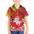 Belarus Red and Yellow National Crest Family Matching Summer Maxi Dress and Hawaiian Shirt with Pahonia Knight and Folk Motif Design