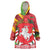 Belarus Red and Yellow National Crest Wearable Blanket Hoodie with Pahonia Knight and Folk Motif Design