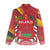 Belarus Red and Yellow National Crest Women Casual Shirt with Pahonia Knight and Folk Motif Design
