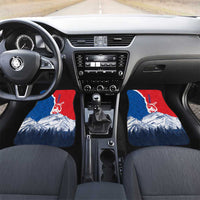 Slovakia – Red Blue Deer and Mountain Design Car Mats with National Symbols