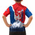 Slovakia – Red Blue Deer and Mountain Design Family Matching Off The Shoulder Long Sleeve Dress and Hawaiian Shirt with National Symbols