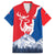 Slovakia – Red Blue Deer and Mountain Design Family Matching Tank Maxi Dress and Hawaiian Shirt with National Symbols