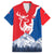 Slovakia – Red Blue Deer and Mountain Design Hawaiian Shirt with National Symbols