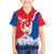 Slovakia – Red Blue Deer and Mountain Design Kid Hawaiian Shirt with National Symbols