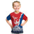Slovakia – Red Blue Deer and Mountain Design Kid T Shirt with National Symbols