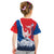 Slovakia – Red Blue Deer and Mountain Design Kid T Shirt with National Symbols