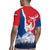 Slovakia – Red Blue Deer and Mountain Design Rugby Jersey with National Symbols