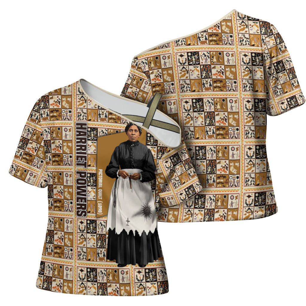 Harriet Powers 1898 Bible Quilt Cross Shoulder Shirt African American Folk Art