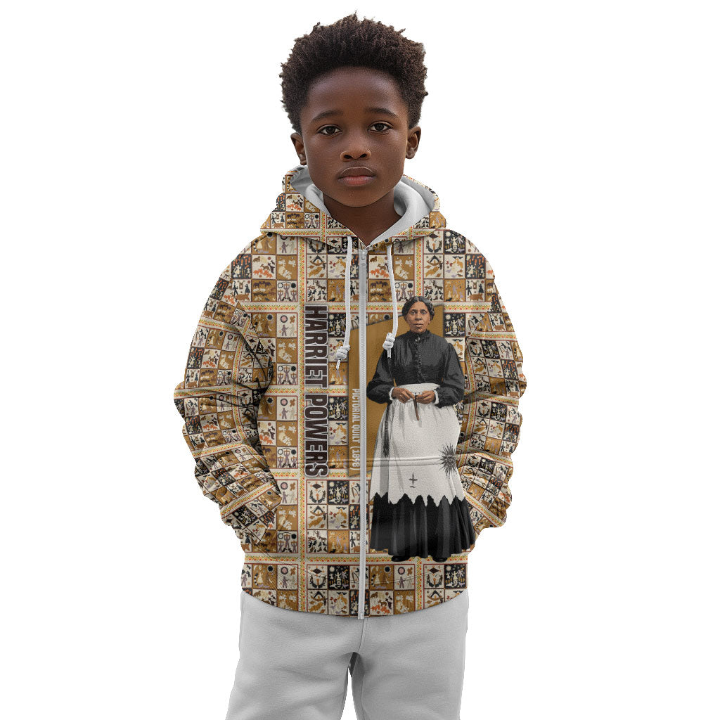 Harriet Powers 1898 Bible Quilt Kid Hoodie African American Folk Art