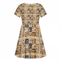 Harriet Powers 1898 Bible Quilt Kid Short Sleeve Dress African American Folk Art