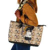 Harriet Powers 1898 Bible Quilt Leather Tote Bag African American Folk Art