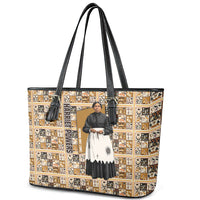 Harriet Powers 1898 Bible Quilt Leather Tote Bag African American Folk Art