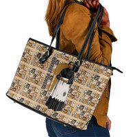 Harriet Powers 1898 Bible Quilt Leather Tote Bag African American Folk Art