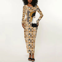 Harriet Powers 1898 Bible Quilt Long Sleeve Bodycon Dress African American Folk Art