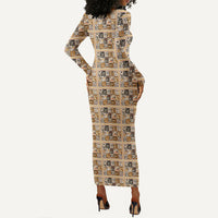 Harriet Powers 1898 Bible Quilt Long Sleeve Bodycon Dress African American Folk Art