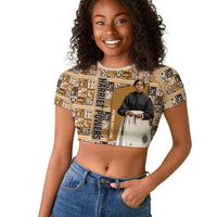 Harriet Powers 1898 Bible Quilt Raglan Cropped T shirt African American Folk Art