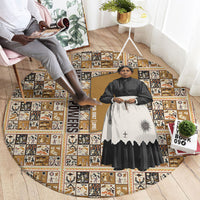 Harriet Powers 1898 Bible Quilt Round Carpet African American Folk Art