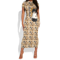 Harriet Powers 1898 Bible Quilt Short Sleeve Bodycon Dress African American Folk Art