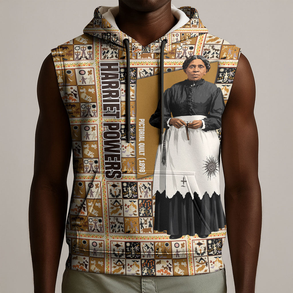 Harriet Powers 1898 Bible Quilt Sleeveless Hoodie African American Folk Art