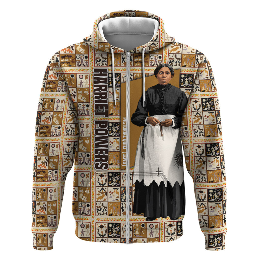 Harriet Powers 1898 Bible Quilt Zip Hoodie African American Folk Art