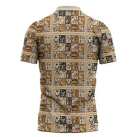 Harriet Powers 1898 Bible Quilt Zipper Polo Shirt African American Folk Art