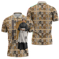 Harriet Powers 1898 Bible Quilt Zipper Polo Shirt African American Folk Art