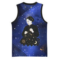 Harriet Powers Basketball Jersey African American History - Galaxy Celestial Starry Night - Folk Art Quilter