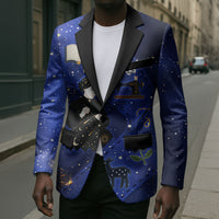 Harriet Powers Blazer African American History - Galaxy Celestial Starry Night - Folk Art Quilter