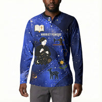 Harriet Powers Button Sweatshirt African American History - Galaxy Celestial Starry Night - Folk Art Quilter