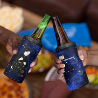 Harriet Powers 4 in 1 Can Cooler Tumbler African American History - Galaxy Celestial Starry Night - Folk Art Quilter