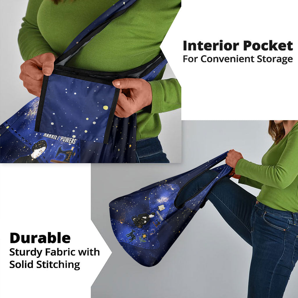 Harriet Powers Grocery Bag African American History - Galaxy Celestial Starry Night - Folk Art Quilter
