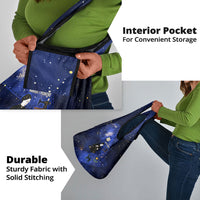 Harriet Powers Grocery Bag African American History - Galaxy Celestial Starry Night - Folk Art Quilter