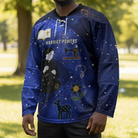 Harriet Powers Hockey Jersey African American History - Galaxy Celestial Starry Night - Folk Art Quilter