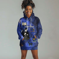 Harriet Powers Hoodie Dress African American History - Galaxy Celestial Starry Night - Folk Art Quilter