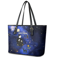 Harriet Powers Leather Tote Bag African American History - Galaxy Celestial Starry Night - Folk Art Quilter