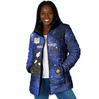 Harriet Powers Padded Jacket African American History - Galaxy Celestial Starry Night - Folk Art Quilter