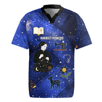 Harriet Powers Rugby Jersey African American History - Galaxy Celestial Starry Night - Folk Art Quilter