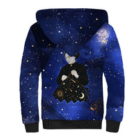 Harriet Powers Sherpa Hoodie African American History - Galaxy Celestial Starry Night - Folk Art Quilter