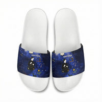 Harriet Powers Slide Sandals African American History - Galaxy Celestial Starry Night - Folk Art Quilter
