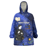 Harriet Powers Wearable Blanket Hoodie African American History - Galaxy Celestial Starry Night - Folk Art Quilter