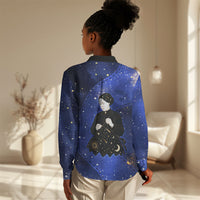 Harriet Powers Women Casual Shirt African American History - Galaxy Celestial Starry Night - Folk Art Quilter