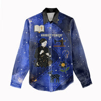 Harriet Powers Women Casual Shirt African American History - Galaxy Celestial Starry Night - Folk Art Quilter