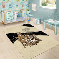 Harriet Powers Celestial Mystery Area Rug Vintage Line Art - African American Folk Quilt Pattern