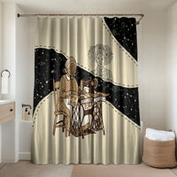 Harriet Powers Celestial Mystery Bathroom Set Vintage Line Art - African American Folk Quilt Pattern